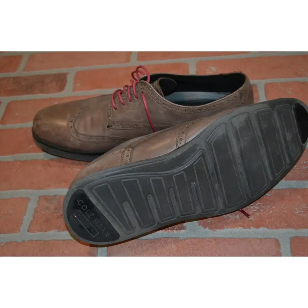 104-a‎ Cole Haan Brown Leather Dress Shoes Loafers Size 10 M Grand.0S Mens